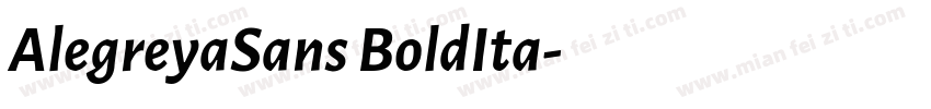 AlegreyaSans BoldIta字体转换